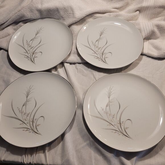 Castlecourt Fine China Japan Wheat Spray Set Of 4 Dinner Plates 10.5" - Picture 1 of 8